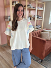 Load image into Gallery viewer, retro rainbow cream top