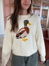 Load image into Gallery viewer, cream cotton mallard sweater