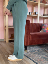 Load image into Gallery viewer, pine luxe ribbed wide leg pants