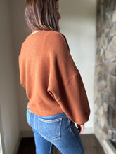 Load image into Gallery viewer, rust on a stroll ribbed pullover