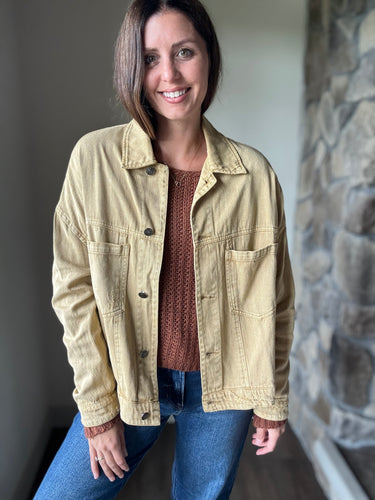 tea oversized denim jacket