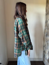 Load image into Gallery viewer, green camp flannel