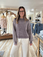 Load image into Gallery viewer, oatmeal smocked waist wide leg pants