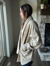 Load image into Gallery viewer, natural french terry oversized cardigan
