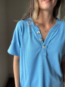 ocean button waffle top