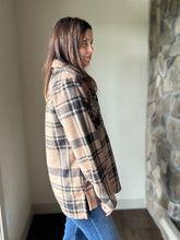 Load image into Gallery viewer, pecan + black plaid santa fe jacket
