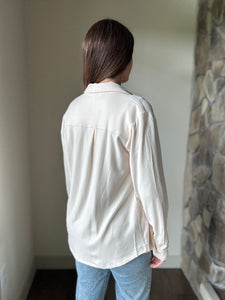 ultra soft ivory button down flannel