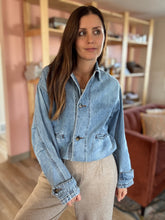 Load image into Gallery viewer, coffee run denim jacket