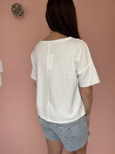 Load image into Gallery viewer, white v-neck relaxed tee