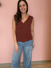Load image into Gallery viewer, rust knit vest