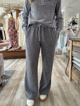 Load image into Gallery viewer, washed charcoal ribbed pants