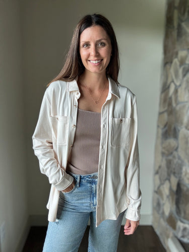 ultra soft ivory button down flannel