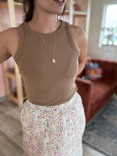 Load image into Gallery viewer, mocha ribbed tank top