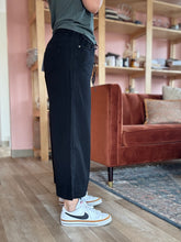 Load image into Gallery viewer, at ease black wide leg cropped pants