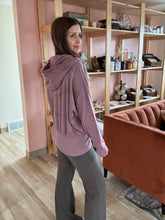 Load image into Gallery viewer, dusty lavender zip hoodie