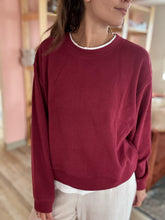 Load image into Gallery viewer, cranberry layered pullover