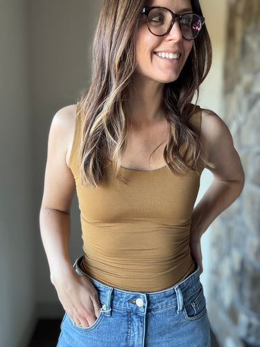 antique gold soft basic scoop tank