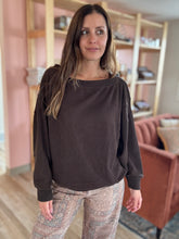 Load image into Gallery viewer, no sunday scaries espresso oversized pullover