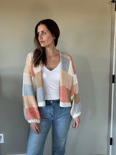 Load image into Gallery viewer, multi check cardigan