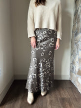 Load image into Gallery viewer, silky stone floral maxi skirt