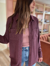 Load image into Gallery viewer, soft burgundy flannel shirt
