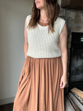 Load image into Gallery viewer, elsie sleeveless ivory waffle sweater