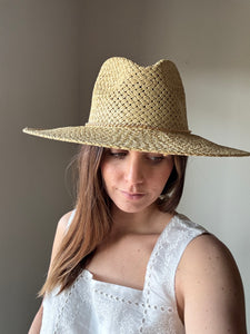 natural basket weave sun hat