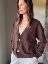 Load image into Gallery viewer, comfy brown button cardigan