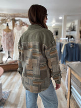 Load image into Gallery viewer, olive corduroy mix print jacket
