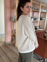 Load image into Gallery viewer, oatmeal layered pullover