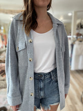 Load image into Gallery viewer, soft denim blue ribbed jacket