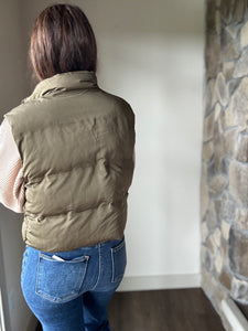 antique green vest