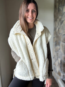 scout it out cream teddy vest