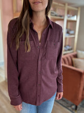 Load image into Gallery viewer, soft burgundy flannel shirt