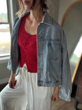 Load image into Gallery viewer, red cotton knit tank