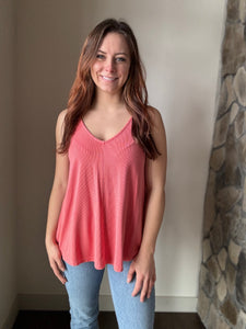 flowy ribbed v-neck tank | 6 colors