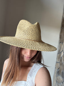 natural basket weave sun hat