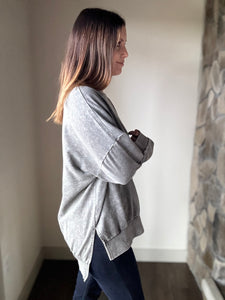 black mineral wash pullover