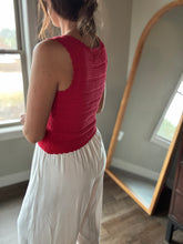 Load image into Gallery viewer, red cotton knit tank