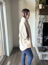 Load image into Gallery viewer, natural french terry oversized cardigan