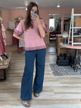 Load image into Gallery viewer, cranberry icing short sleeve sweater