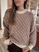 Load image into Gallery viewer, autumn ripple rust chunky knit sweater