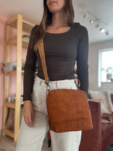 Load image into Gallery viewer, cori rust corduroy purse