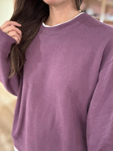 Load image into Gallery viewer, plum layered pullover