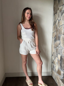 white crochet romper