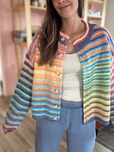 Load image into Gallery viewer, prism stripe button cardi