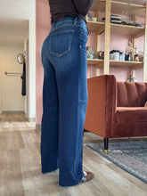 Load image into Gallery viewer, hidden date night dark wash denim