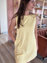 Load image into Gallery viewer, banana stripe sleeveless dress