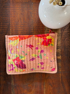 velvet textured zip pouch | 6 prints