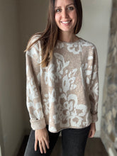 Load image into Gallery viewer, sand floral sweater